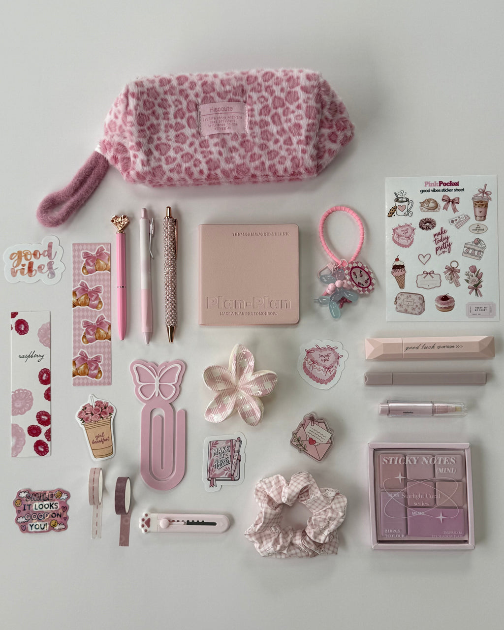 Strawberry Milk Pocket — Curated Stationery & Accessories Gift Set