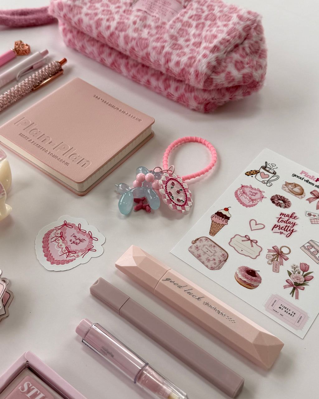 Strawberry Milk Pocket — Curated Stationery & Accessories Gift Set